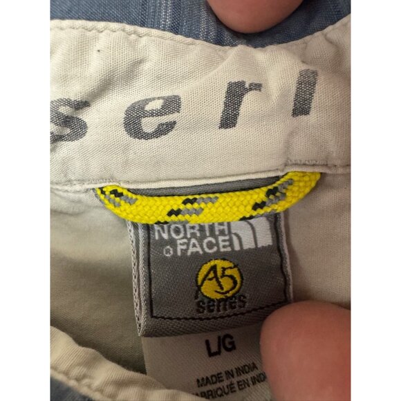 The North Face A5 Series Men's Large Blue Plaid Long Sleeve Button Up Pockets - Picture 2 of 8